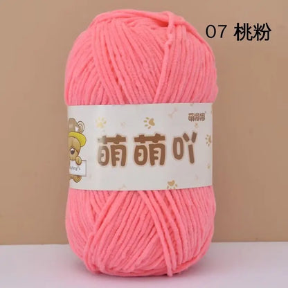 Fil chenille velours 50 g StitchNest™ — spécial amigurumi & crochet (115 m)