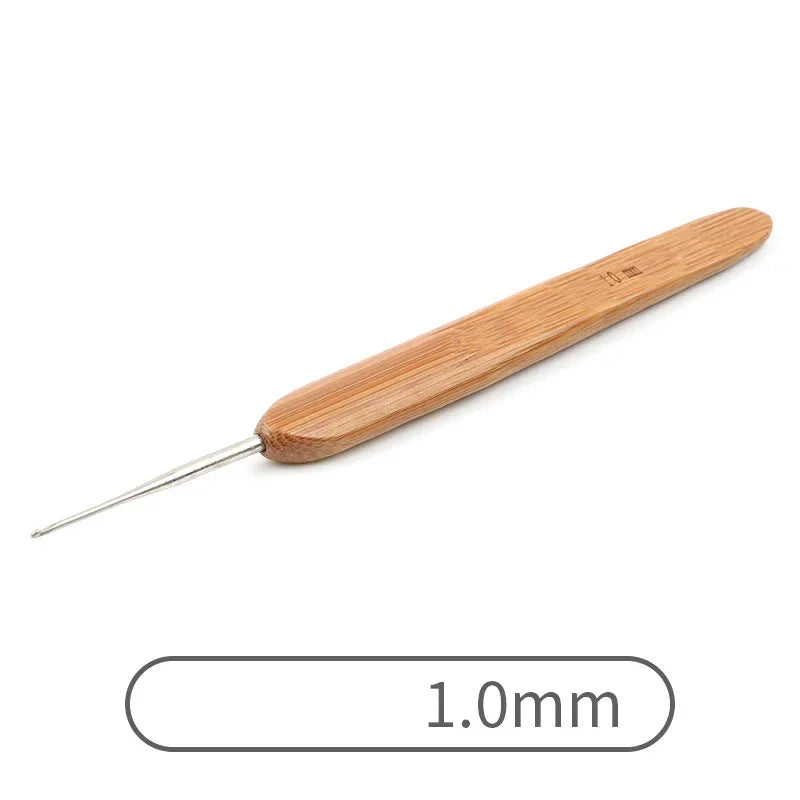 Crochets ergonomiques bambou & aluminium StitchNest™ — 0,5 à 6,0 mm (au choix)