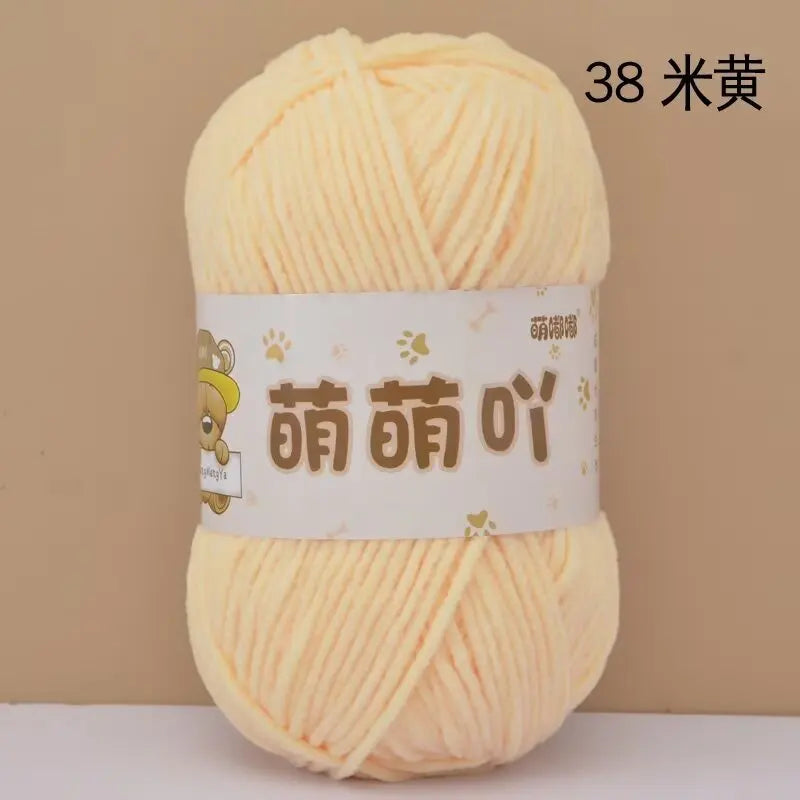 Fil chenille velours 50 g StitchNest™ — spécial amigurumi & crochet (115 m)