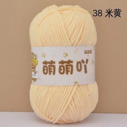 Fil chenille velours 50 g StitchNest™ — spécial amigurumi & crochet (115 m)