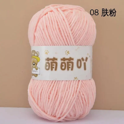 Fil chenille velours 50 g StitchNest™ — spécial amigurumi & crochet (115 m)