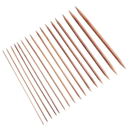 Set de 55 aiguilles à double pointe en bambou StitchNest™ — 11 tailles (2,0 à 5,0 mm)