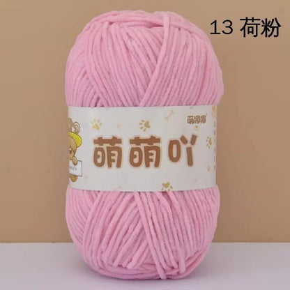 Fil chenille velours 50 g StitchNest™ — spécial amigurumi & crochet (115 m)