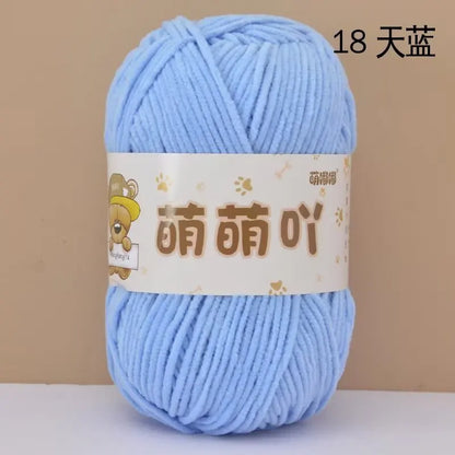 Fil chenille velours 50 g StitchNest™ — spécial amigurumi & crochet (115 m)
