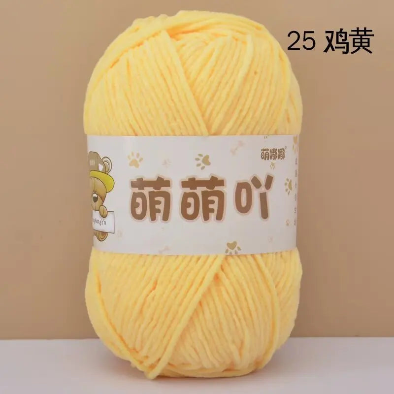 Fil chenille velours 50 g StitchNest™ — spécial amigurumi & crochet (115 m)