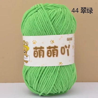 Fil chenille velours 50 g StitchNest™ — spécial amigurumi & crochet (115 m)