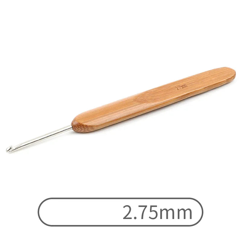 Crochets ergonomiques bambou & aluminium StitchNest™ — 0,5 à 6,0 mm (au choix)