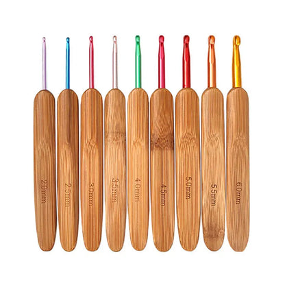 Kit de crochets en bambou StitchNest™ — lot de 9 ou kit complet avec trousse