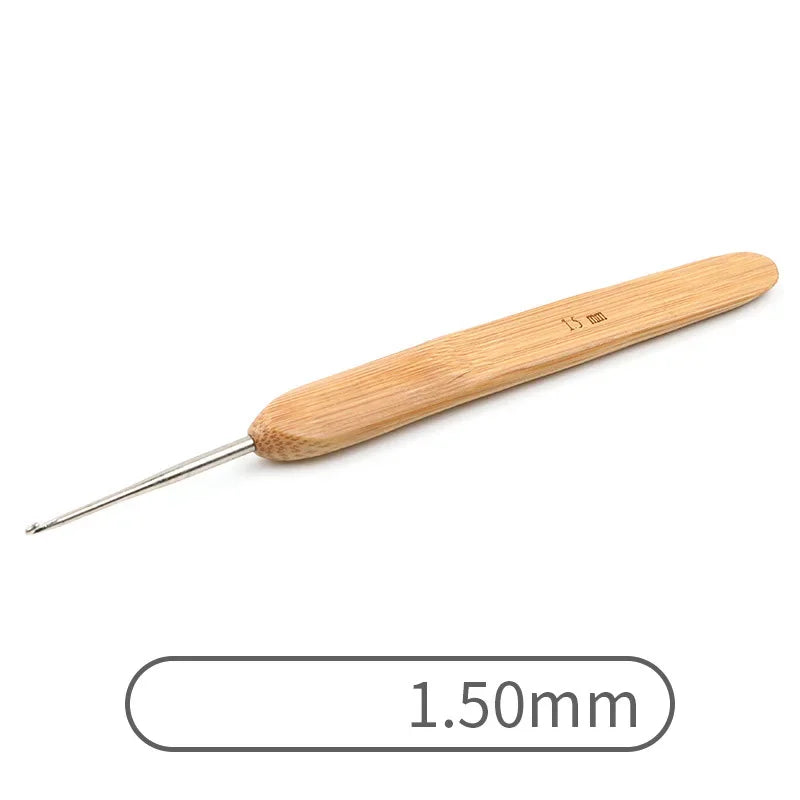 Crochets ergonomiques bambou & aluminium StitchNest™ — 0,5 à 6,0 mm (au choix)