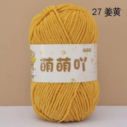 Fil chenille velours 50 g StitchNest™ — spécial amigurumi & crochet (115 m)