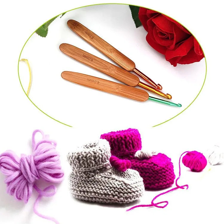 Kit de crochets en bambou StitchNest™ — lot de 9 ou kit complet avec trousse